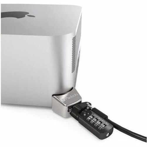 COMPULOCKS MAC STUDIO LEDGE LOCK ADAPTER WITH COMBINATION CABLE LOCK SILVER