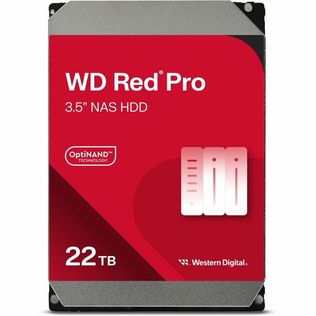 Western Digital Red Pro WD221KFGX 22 TB Hard Drive - 3.5" Internal - SATA (SATA/600) - Conventional Magnetic Recording (CMR) Method