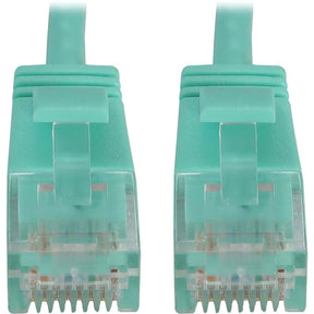TRIPPLITE CAT6 CABLE SNAGLESS SLIM M/M AQUA 25FT