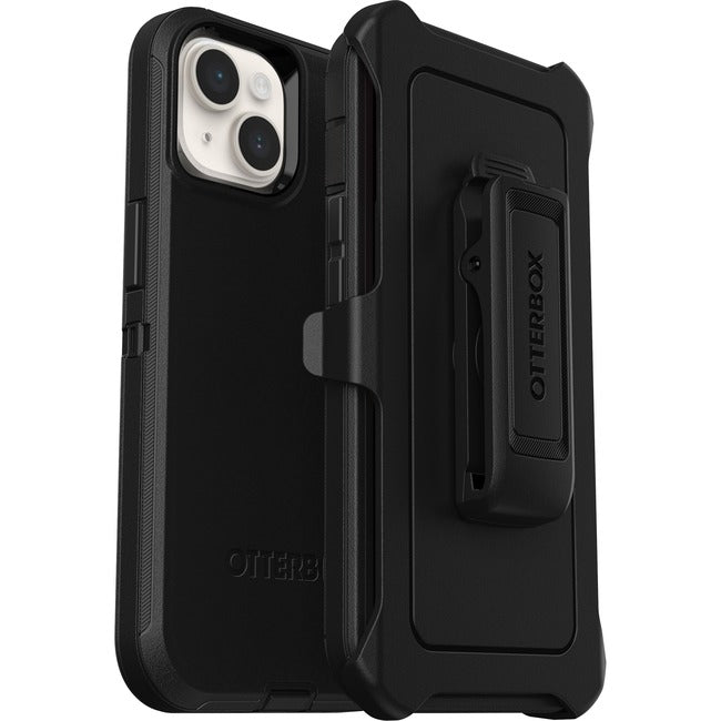 OtterBox Defender Rugged Carrying Case (Holster) Apple iPhone 13, iPhone 14 - Black