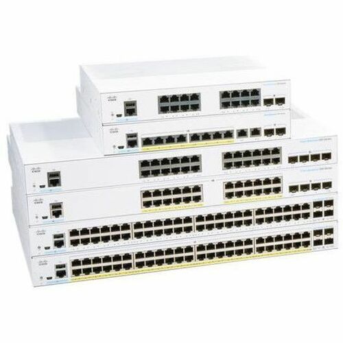 CBS350 MANAGED 8-PORT GE, EXT PS, 2X1G COMBO REMANUFACTURED