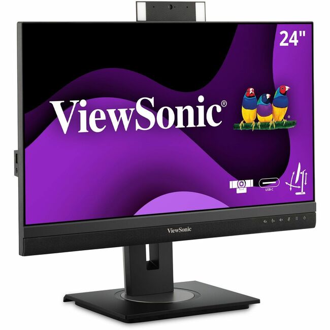 Moniteur LED Full HD ViewSonic Graphic VG2456V 24" avec webcam - 16:9 - Noir