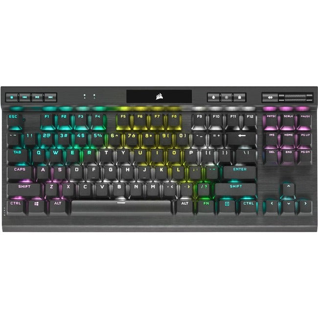 Corsair K70 RGB TKL Optical-Mechanical Gaming KB, Backlit RGB LED, Black