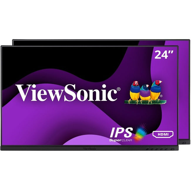 VIEWSONIC 24IN DUAL PACK HEAD-ONLY 1080P IPS MONITORS WITH HDMI, DP, AND VGA.