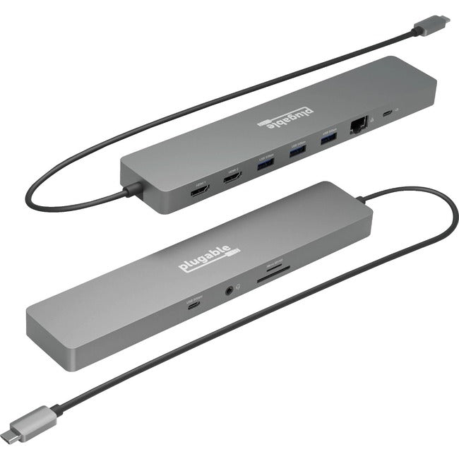 Hub USB-C 11-EN-1 enfichable avec Ethernet