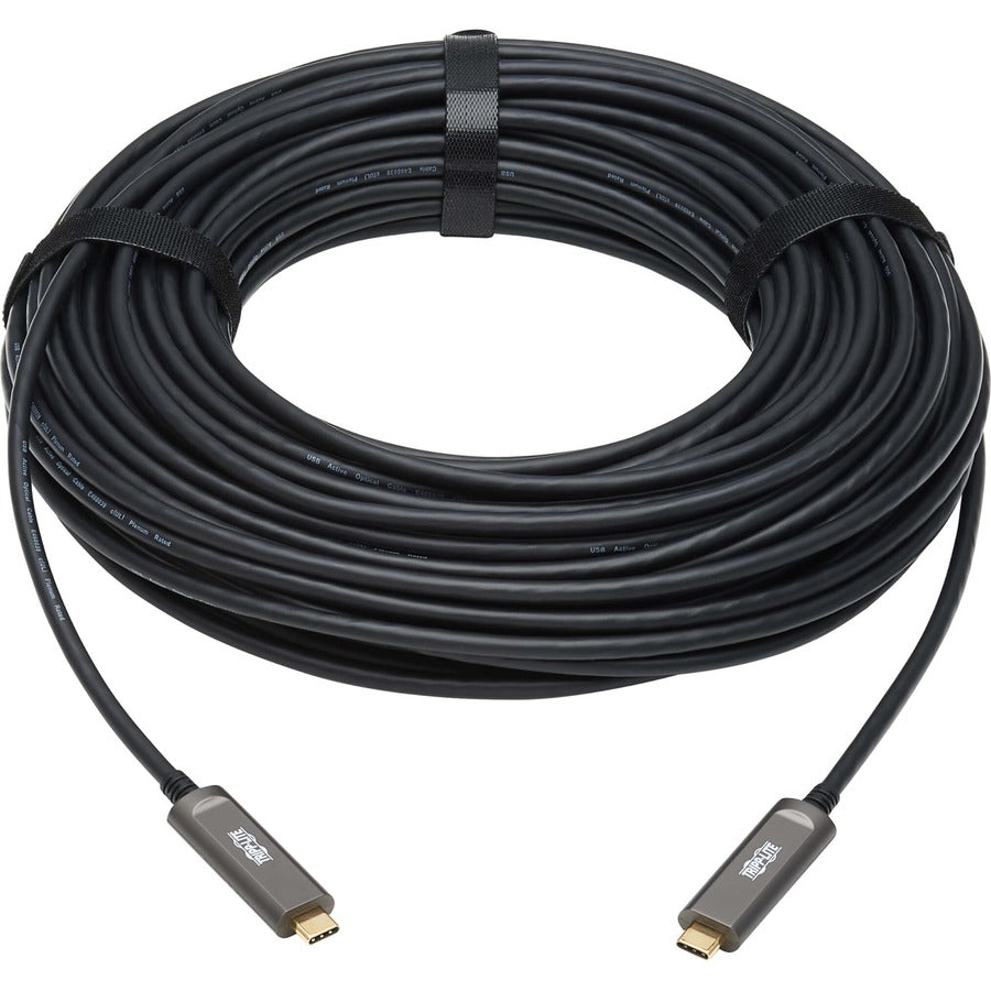 Tripp Lite by Eaton USB 3.2 Gen 2 Fiber Active Optical Cable, M/M, 20 m (66 ft.)