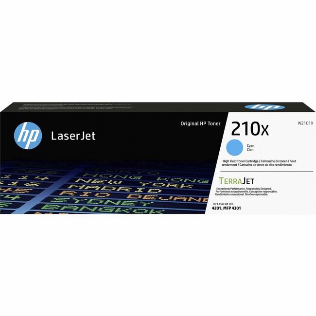 Cartouche de toner laser HP 210X d'origine à haut rendement - Pack cyan