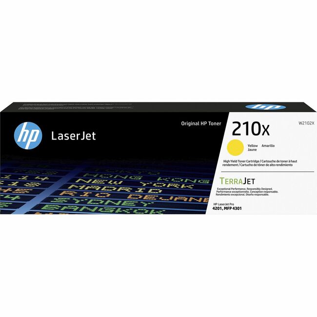 Cartouche de toner laser HP 210X d'origine à haut rendement - Pack jaune