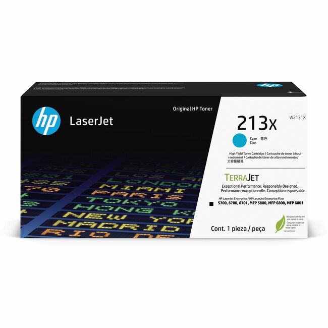 Cartouche de toner laser d'origine HP 213X - Pack cyan