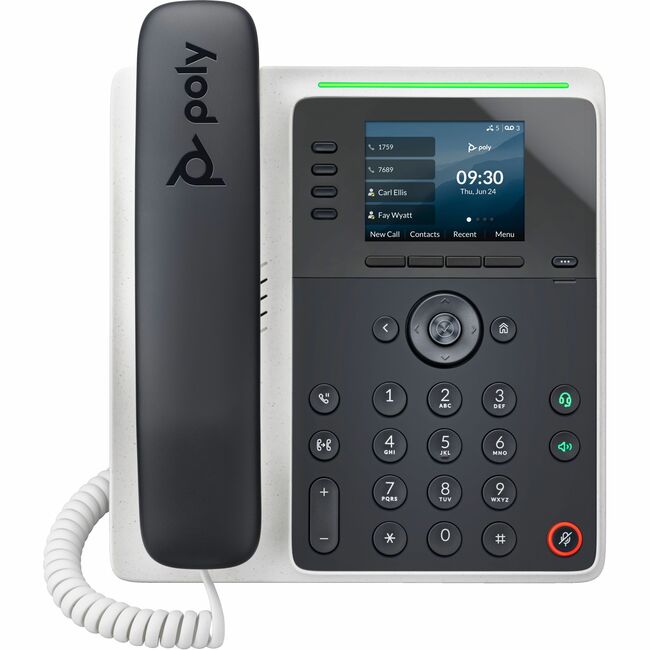 Téléphone IP Poly Edge E220 - Avec fil - Avec fil/sans fil - Bluetooth - Pour bureau, montage mural - Noir