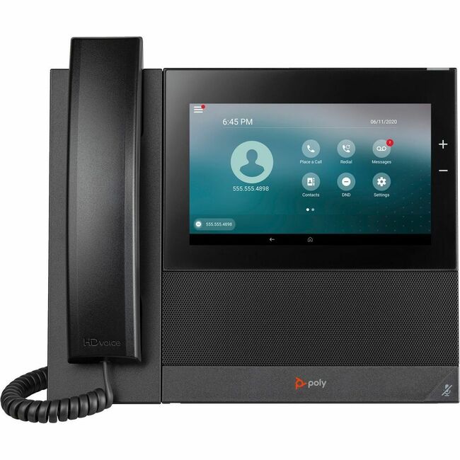 Téléphone IP Poly CCX 600 - Filaire - Filaire/Sans Fil - Bluetooth, Wi-Fi - Bureau - Noir