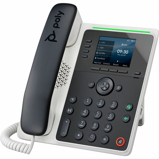 Téléphone IP Poly Edge E220 - Filaire - Filaire - Bluetooth - Bureau, Montage mural - Noir