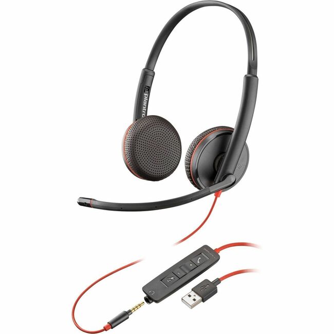 Casque stéréo USB-A Poly Blackwire 3225 TAA (en vrac)