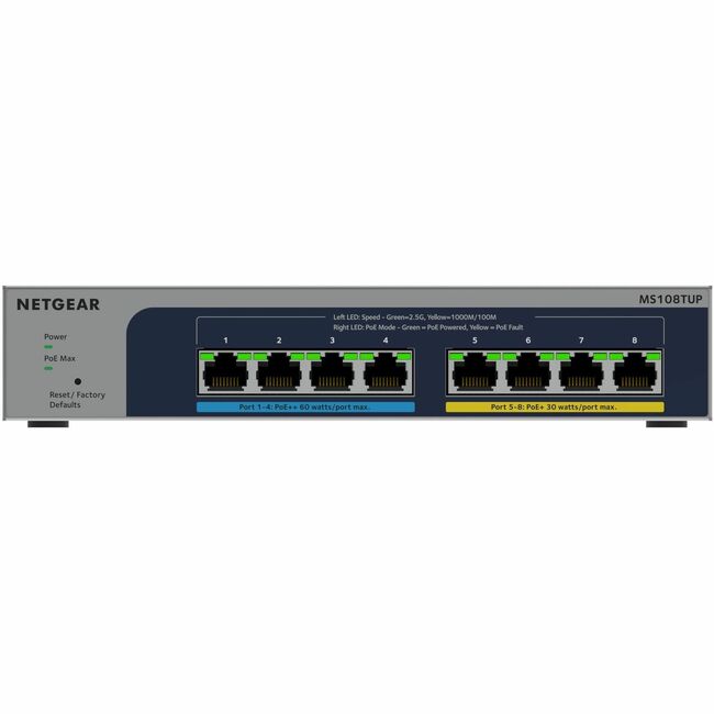 Netgear 8-port Ultra60 PoE++ Multi-Gigabit (2.5G) Ethernet Smart Switch