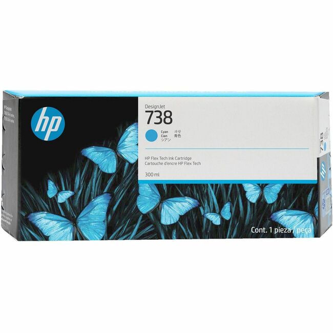 Cartouche d'encre à jet d'encre d'origine HP 738 - Pack cyan