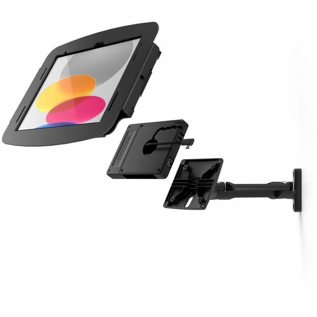 COMPULOCKS IPAD 10.9INCH 10TH GEN SPACE ENCLOSURE SWING WALL MOUNT PLUS HUB BLAC