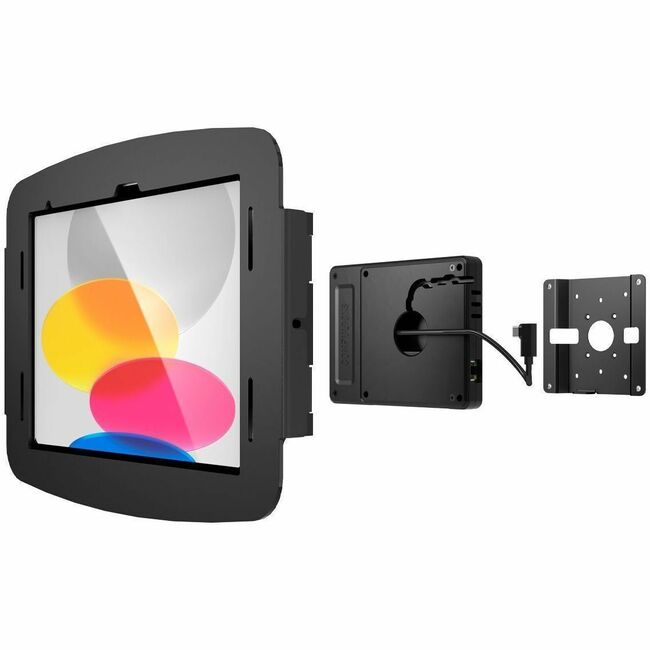 COMPULOCKS IPAD 10,9 POUCES 10E GÉNÉRATION BOÎTIER SPACE SUPPORT MURAL PLUS HUB NOIR