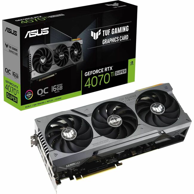 ASUS GEFORCE TUF-RTX4070TIS-O16G-GAMING OC 16 Go GDDR6X 2670 MHz 256 bits