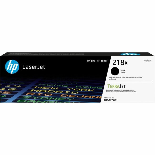 Cartouche de toner laser HP 218X d'origine à haut rendement - Pack noir