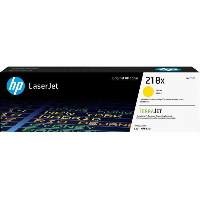 Cartouche de toner laser HP 218X d'origine à haut rendement - Pack jaune