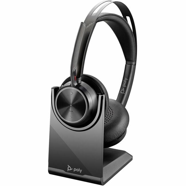 Casque Poly Voyager Focus 2 USB-CC + adaptateur USB-C/A + support de charge