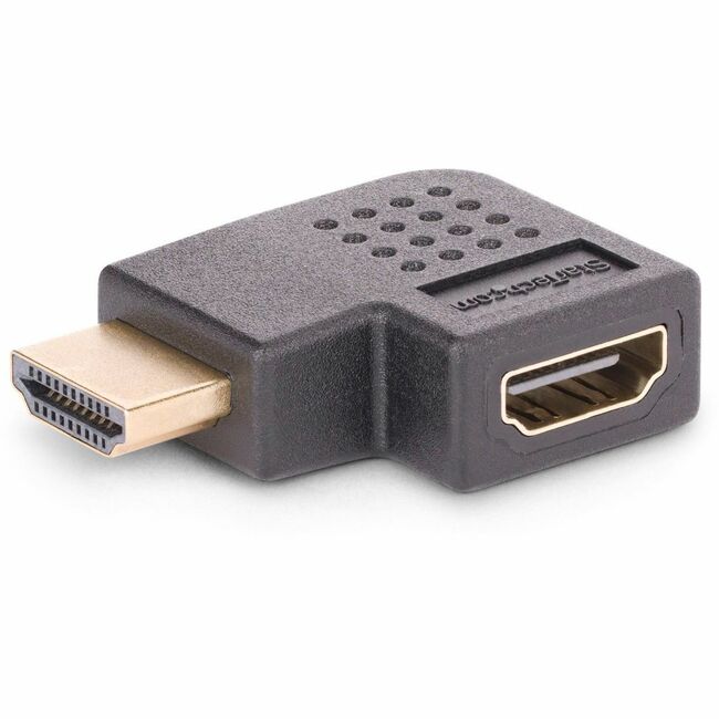 Adaptateur HDMI 2.0 à angle droit StarTech.com, mâle vers femelle, économiseur de port HDMI coudé à 90 degrés horizontal, 4K 60 Hz, extension de connecteur HDMI haute vitesse