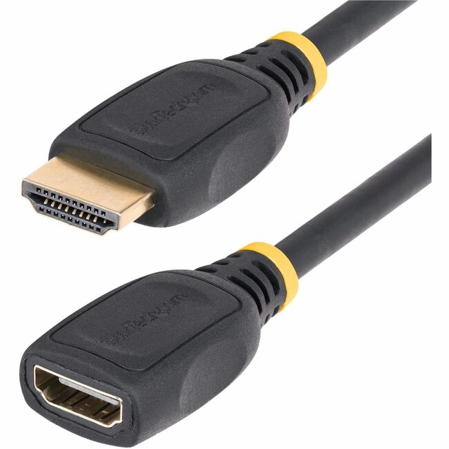 StarTech.com 6.6ft (2m) HDMI 2.0 Extension Cable, High Speed HDMI Port Saver Cable, 4K 60Hz, HDMI Male to Female Extension Adapter Cord