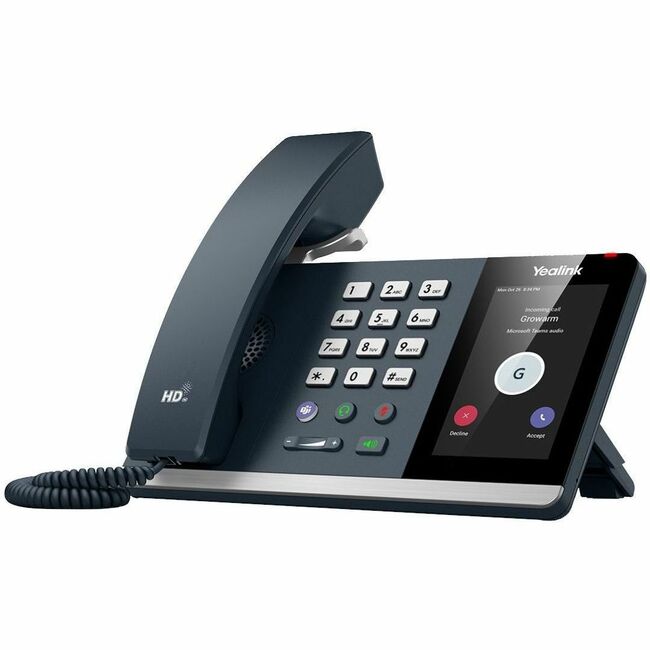 Yealink IP Phone - Corded - Bluetooth, Wi-Fi - Wall Mountable, Desktop - Classic Gray