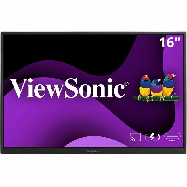 VIEWSONIC 16 PORTABLE IPS MONITOR WITH BUILT IN BATTERY AND WIRELESS CASTING CAP