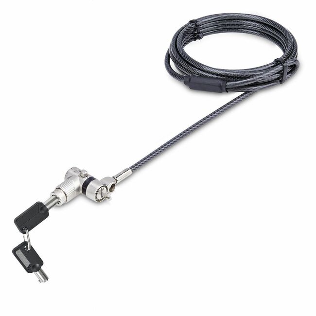 STARTECH 3-IN-1 UNIVERSAL LAPTOP LOCK 6.6FT 2M MASTER KEYED LOCKING CABLE COMPUT