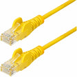 STARTECH 1FT YELLOW SLIM CAT6 ETHERNET CABLE, SNAGLESS, 100W POE, UTP, LSZH, 28A
