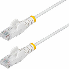 STARTECH 10FT WHITE SLIM CAT6 ETHERNET CABLE, SNAGLESS, 100W POE, UTP, LSZH, 28A