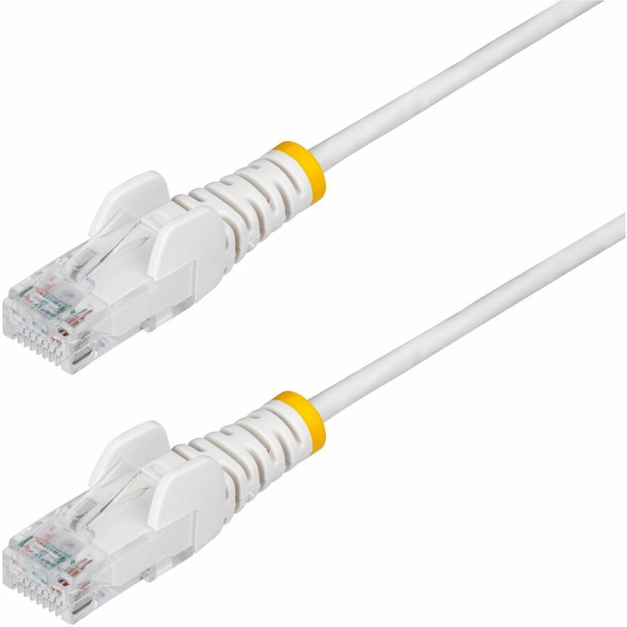 STARTECH 25FT WHITE SLIM CAT6 ETHERNET CABLE, SNAGLESS, 100W POE, UTP, LSZH, 28A