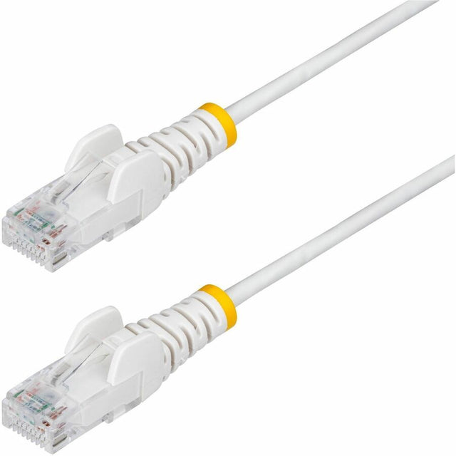 STARTECH 25FT WHITE SLIM CAT6 ETHERNET CABLE, SNAGLESS, 100W POE, UTP, LSZH, 28A