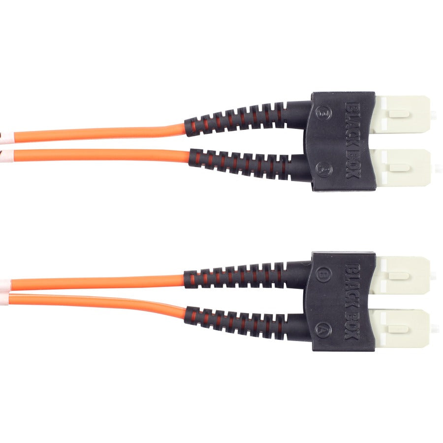 OM1 62.5/125 Multimode Fiber Optic Patch Cable - OFNR PVC, SC to SC, Orange, 20-