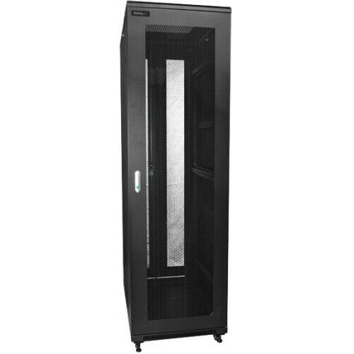 StarTech.com 4-Post 42U Server Rack Cabinet, 19" Data Rack Cabinet for Computer / IT Equipment mount, Rack Server Cabinet with Casters