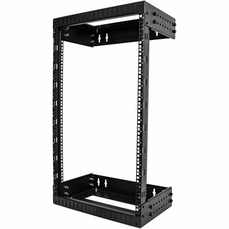 StarTech.com 2-Post 21U Heavy-Duty Wall Mount Network Rack, 19" Open Frame Server Rack with Adjustable Depth, Data Rack for IT Equipment~