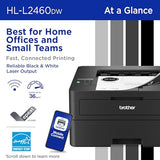 Brother HLL2460DW Desktop Wired Laser Printer - Monochrome