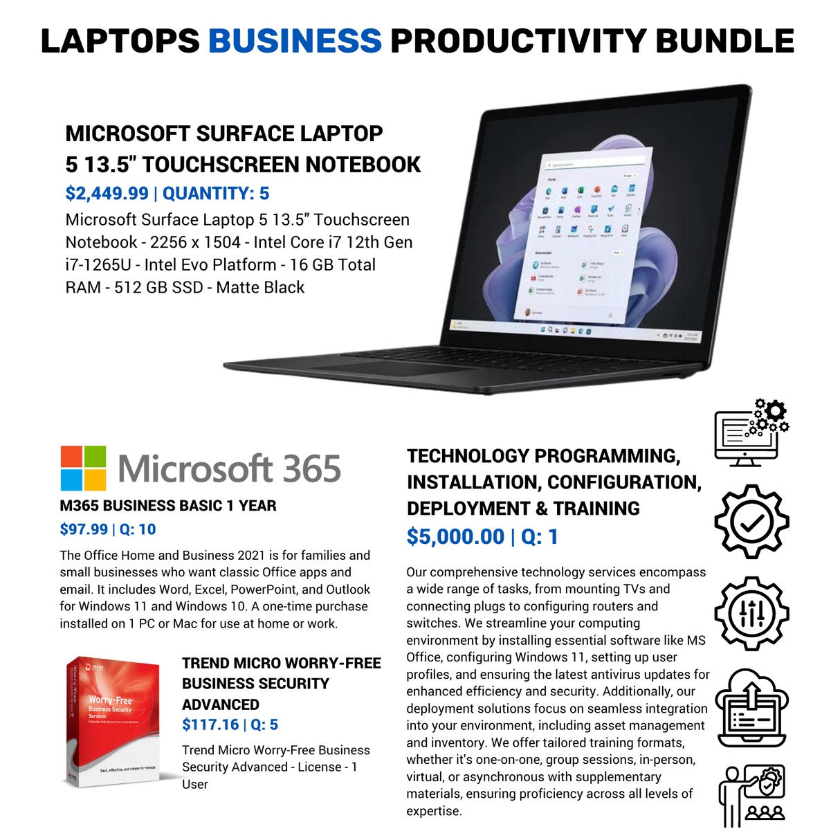 Laptops Business Productivity Bundle