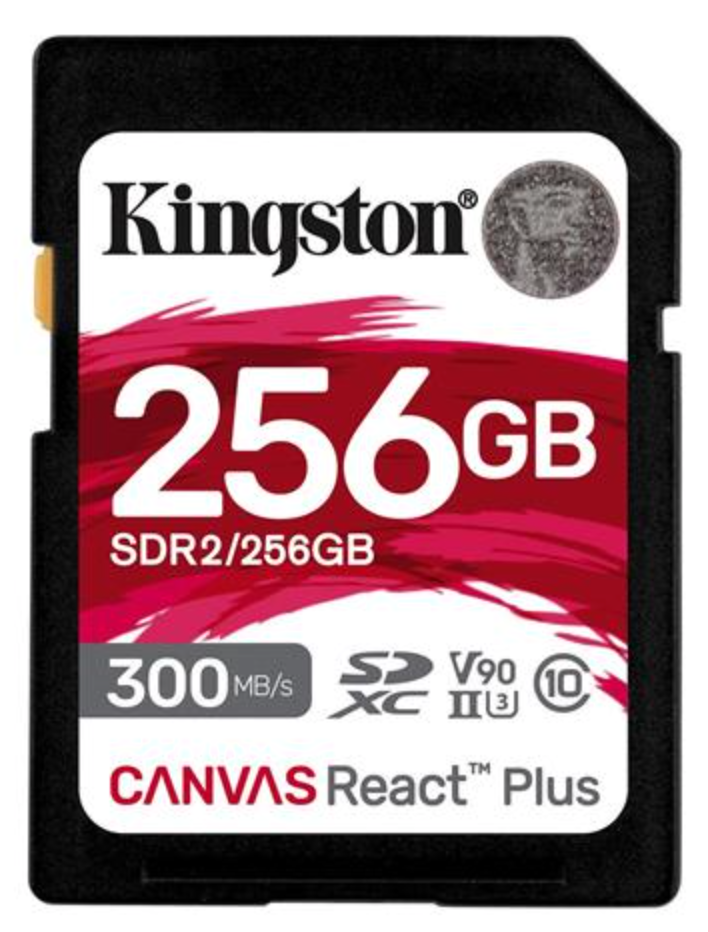 Kingston Canvas React Plus 256 GB Class 10/UHS-II (U3) V90 SD - 1 Pack