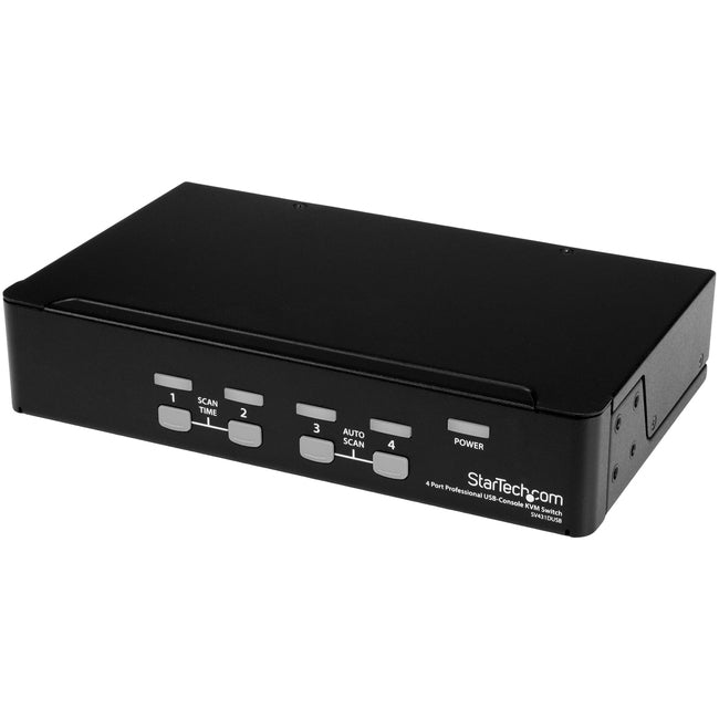 Commutateur KVM USB PS/2 à 4 ports 1U à montage en rack avec OSD de StarTech.com