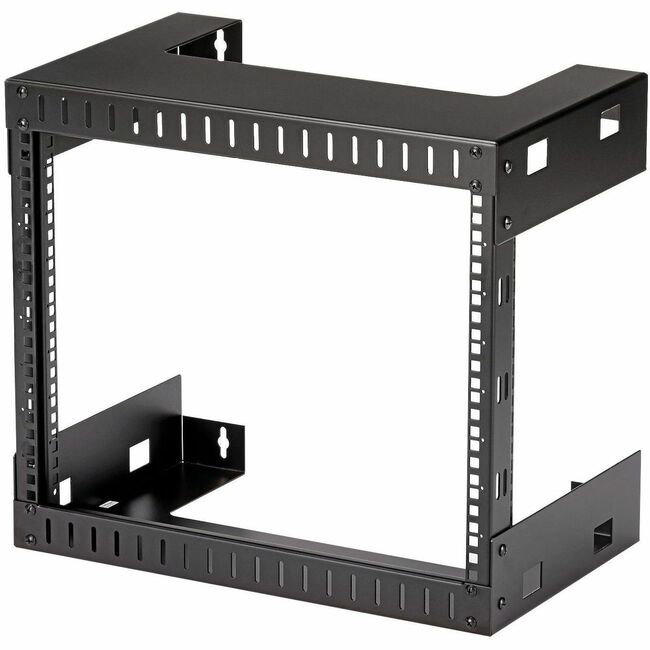 StarTech.com Rack réseau mural robuste à 2 montants 8U, rack serveur à cadre ouvert de 19 pouces pour équipement informatique, rack de données à montage mural~