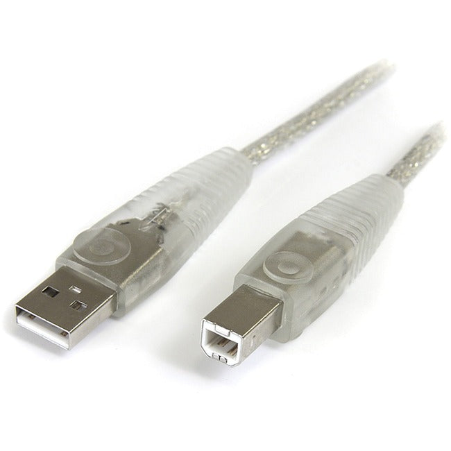 StarTech.com - Transparent USB 2.0 cable - 4 pin USB Type A (M) - 4 pin USB Type B (M) - ( USB / Hi-Speed USB ) - 10 ft