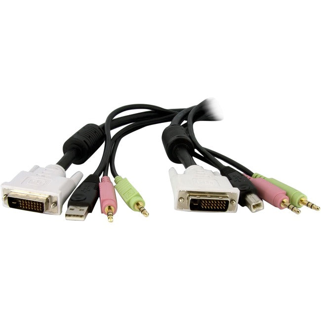 Câble de commutation KVM USB DVI 4 en 1 de 1,8 m avec audio StarTech.com