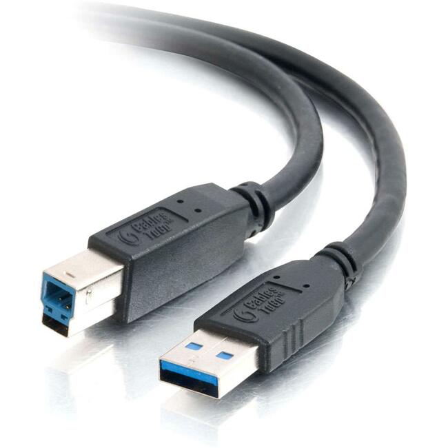 C2G 3.3ft USB A to USB B Cable - USB Type-A to Type-B Cable - Black - M/M