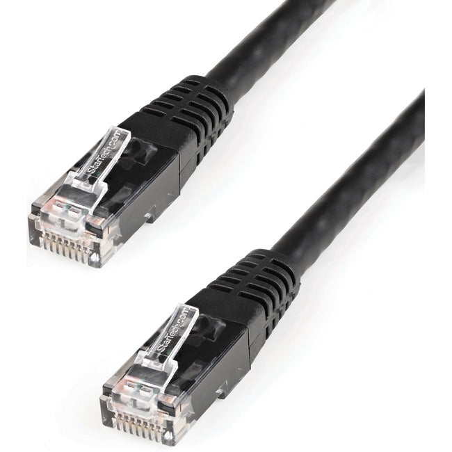 StarTech.com 10ft CAT6 Ethernet Cable - Black Molded Gigabit - 100W PoE UTP 650MHz - Category 6 Patch Cord UL Certified Wiring/TIA