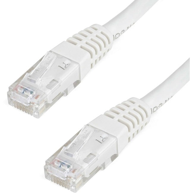 Câble Ethernet CAT6 StarTech.com de 1,8 m - Gigabit moulé blanc - 100 W PoE UTP 650 MHz - Cordon de raccordement de catégorie 6 Câblage certifié UL/TIA