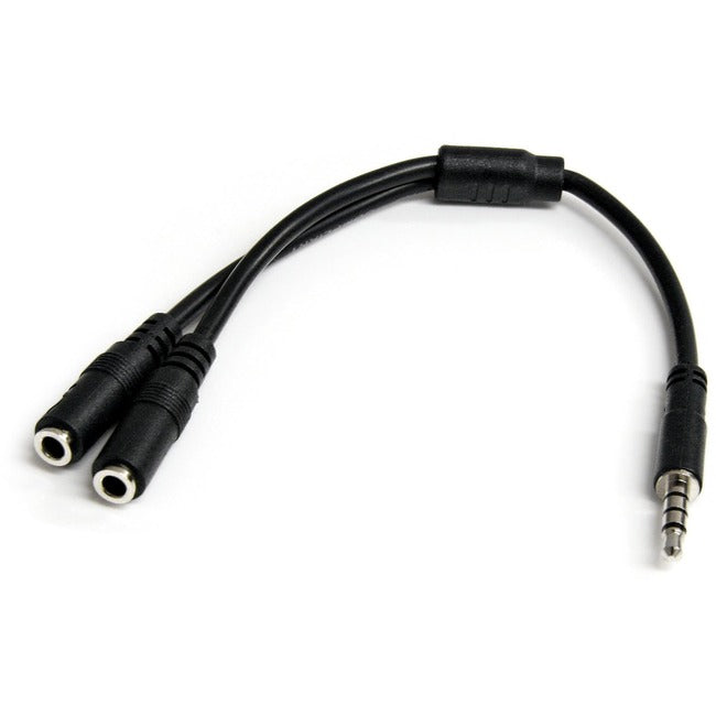 Adaptateur de casque StarTech.com pour casques avec prises casque/micro séparées - 3,5 mm 4 positions vers 3 positions et 2 positions 3,5 mm M/F