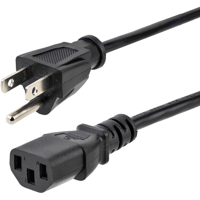 StarTech.com Câble d'alimentation robuste de 3 m (10 pi), NEMA 5-15P vers C13, 15 A 125 V 14 AWG, cordon d'alimentation secteur de remplacement pour ordinateur, câble d'alimentation PC