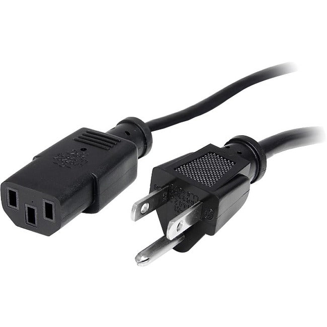 StarTech.com Câble d'alimentation pour ordinateur de 6 m (20 pi), NEMA 5-15P vers C13, 10 A 125 V, 18 AWG, noir Cordon d'alimentation de rechange pour PC, câble d'alimentation pour téléviseur/moniteur
